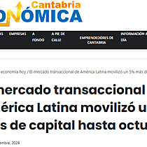 El mercado transaccional de Amrica Latina moviliz un 5% ms de capital hasta octubre